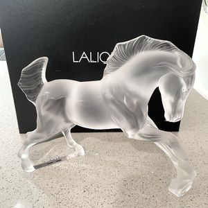 Lalique Clear Crystal Horse Sculpture